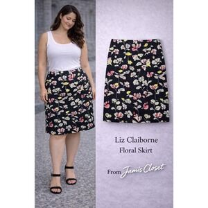 Liz Claiborne Floral Skirt Womens Size 16